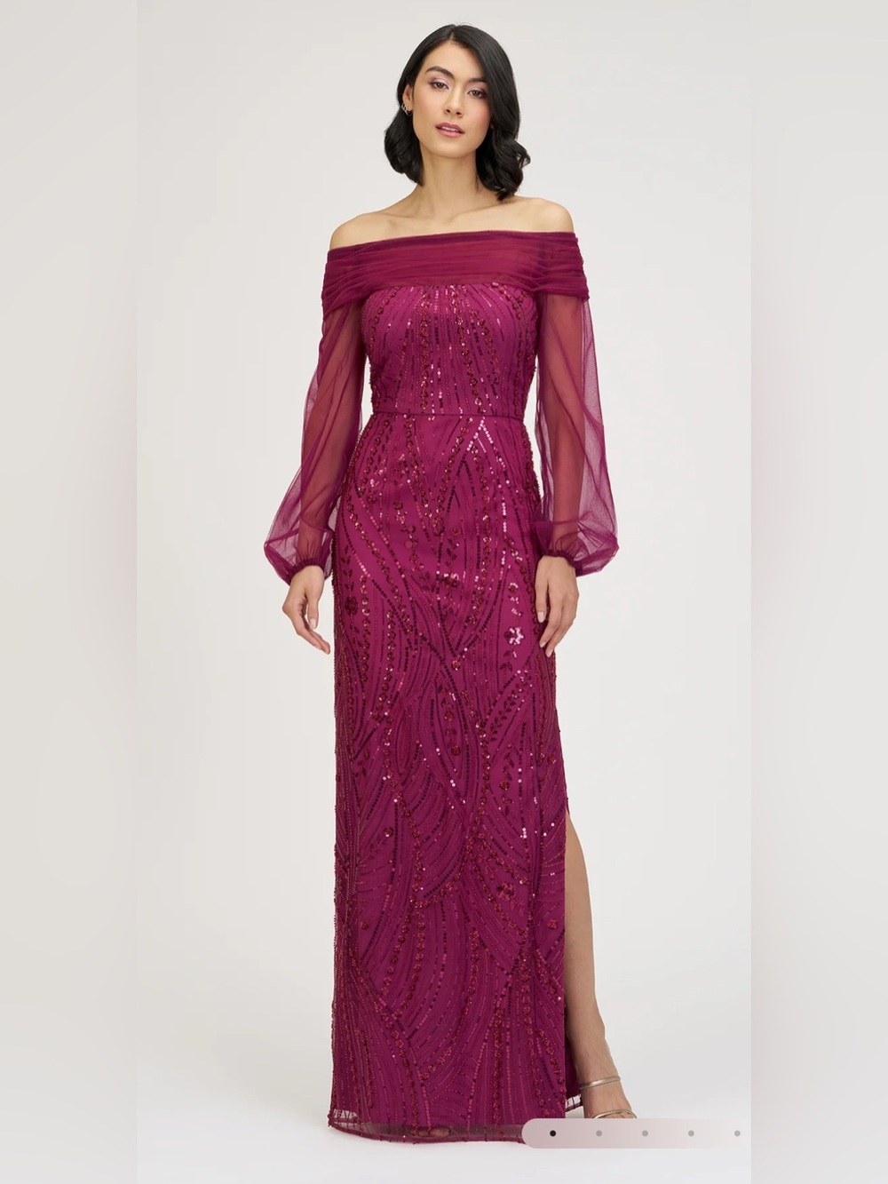 Savannah Column Gown COLOR Raspberry